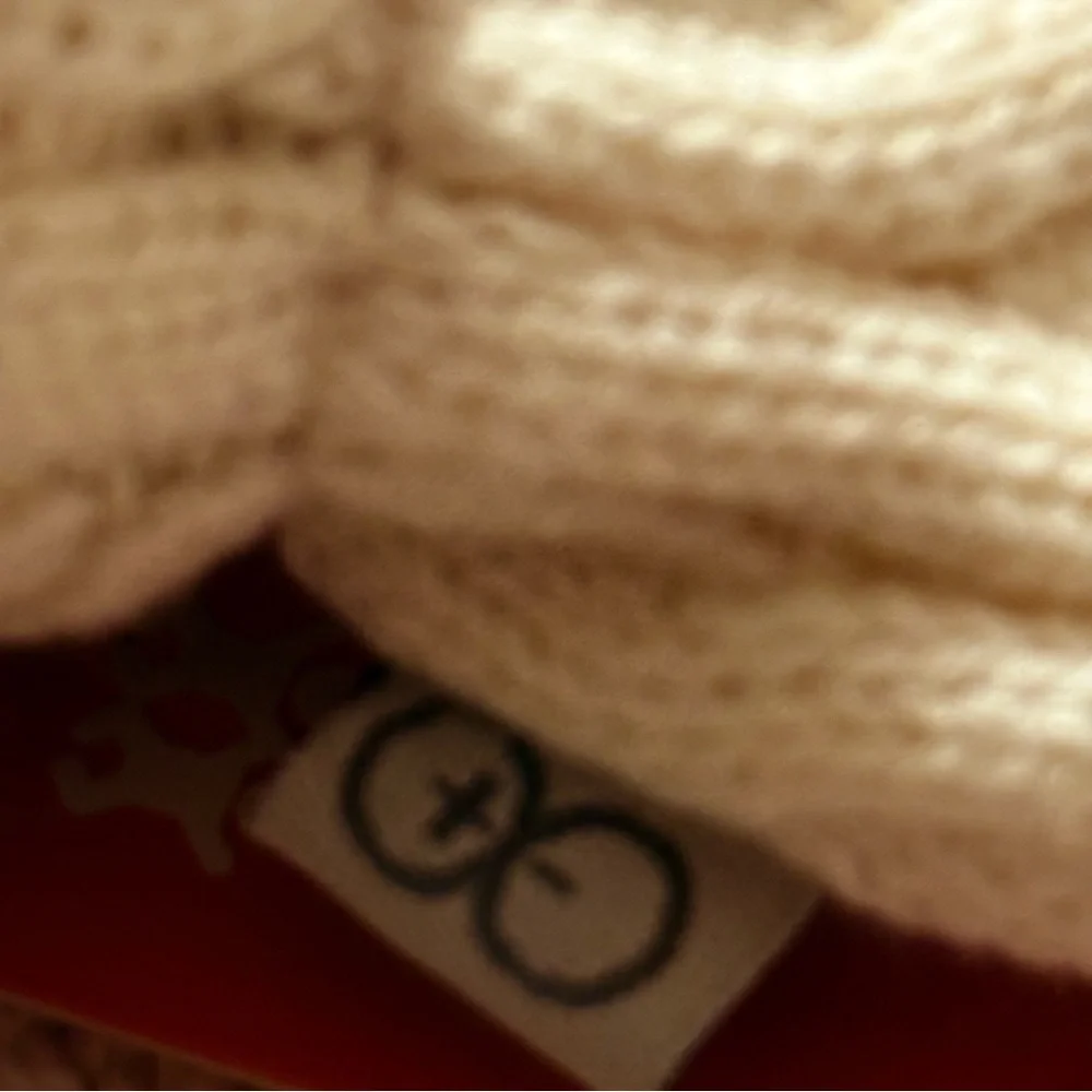 NWT Magnificent Baby Cream Mittens with Brown Fur Trim